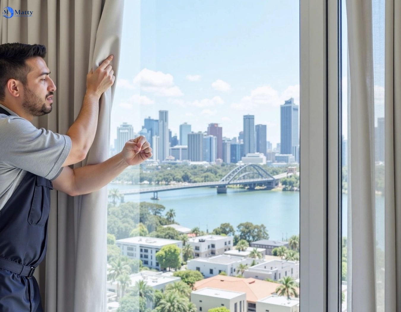 Professional curtain steam cleaning service myrniong-vic QLD by Matty Curtain Cleaning